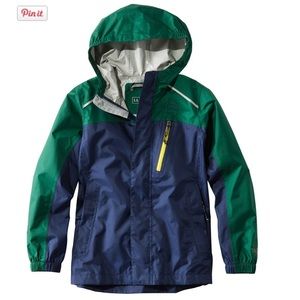 L.L.Bean Kids Trail Model Rain Jacket, size 8